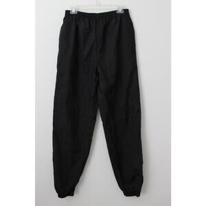 Red Pepper Womens Vintage 90s Track Pants Black Lined Ankle Zip Pockets Size M